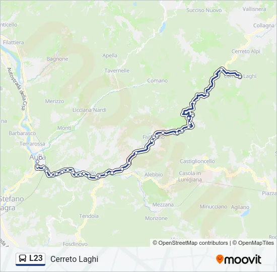 L23 Bus Line Map