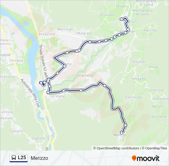 L25 Bus Line Map