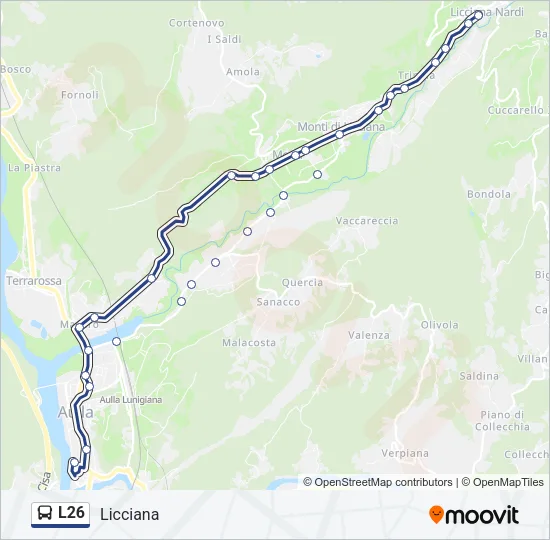L26 Bus Line Map