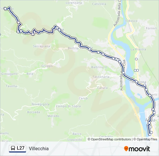 L27 Bus Line Map