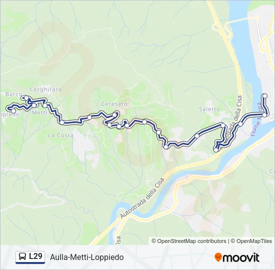 L29 Bus Line Map