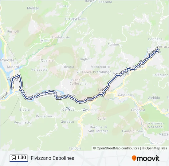 L30 Bus Line Map