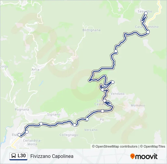 L30 Bus Line Map