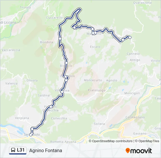 L31 Bus Line Map