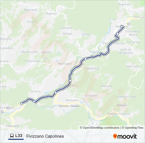 L33 Bus Line Map
