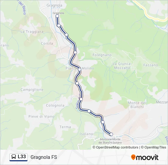 L33 Bus Line Map
