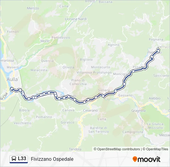 L33 Bus Line Map