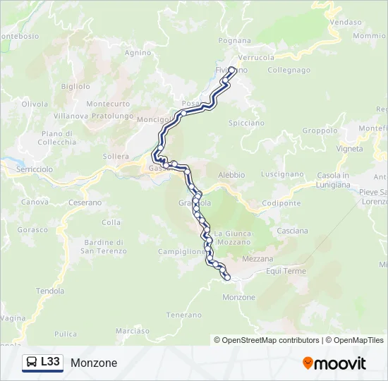L33 Bus Line Map