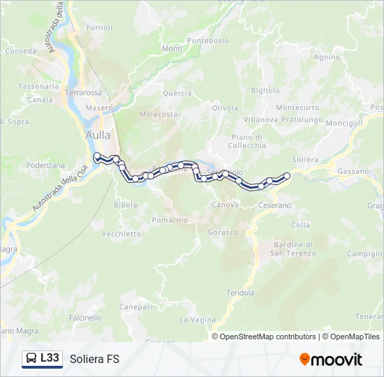 L33 Bus Line Map