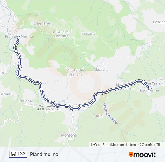 L33 bus Line Map