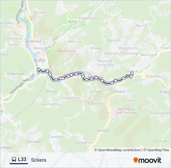 L33 Bus Line Map