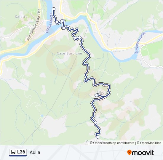 L36 bus Line Map