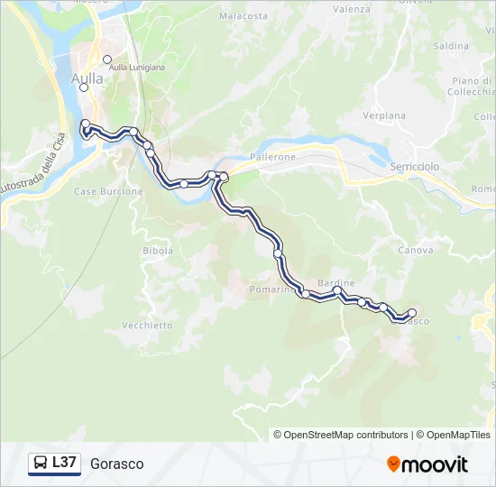 L37 Bus Line Map