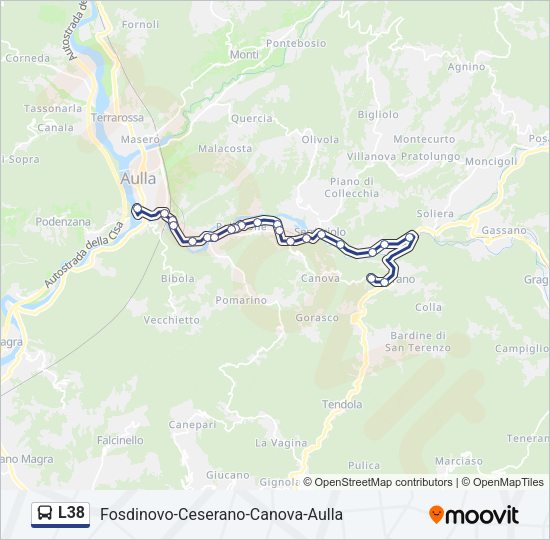 L38 Bus Line Map