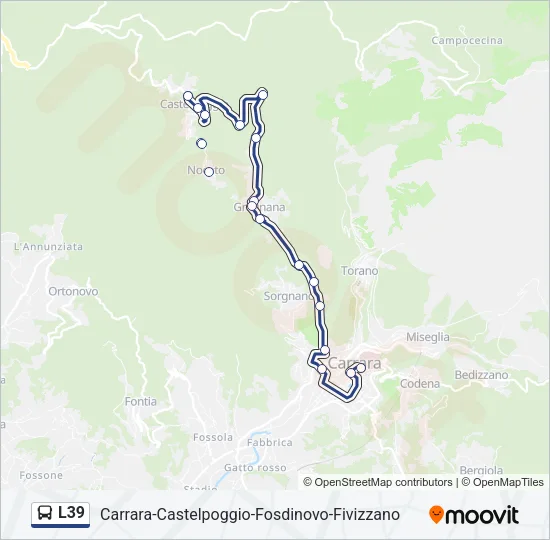 L39 Bus Line Map