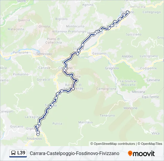 L39 Bus Line Map