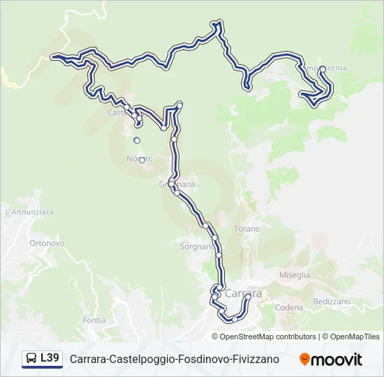 L39 Bus Line Map