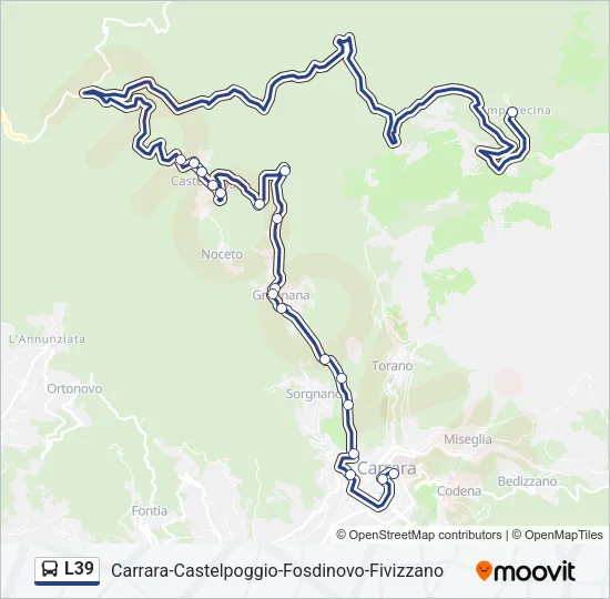 L39 Bus Line Map