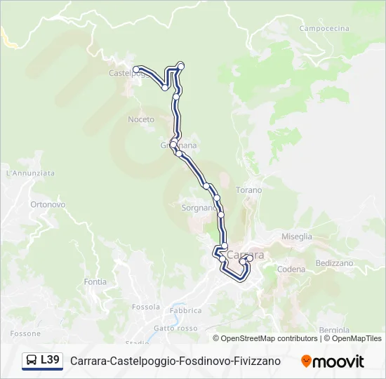 L39 Bus Line Map