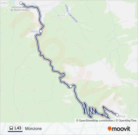 L43 Bus Line Map