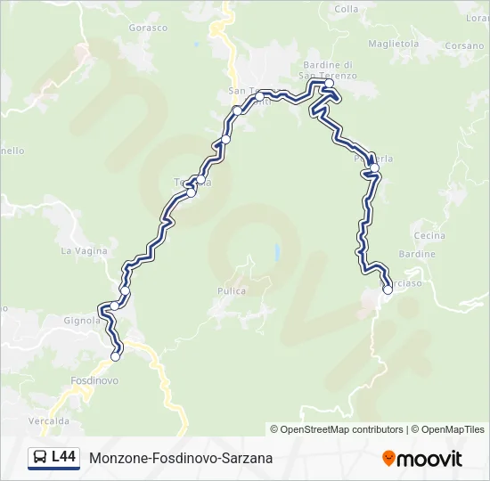 L44 Bus Line Map