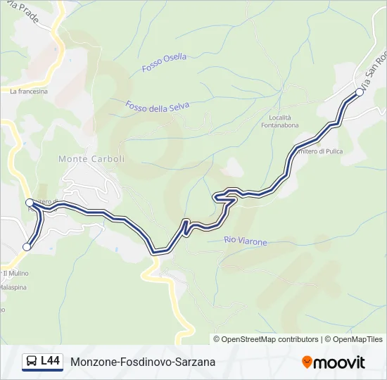 L44 Bus Line Map