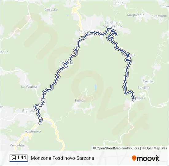 L44 Bus Line Map