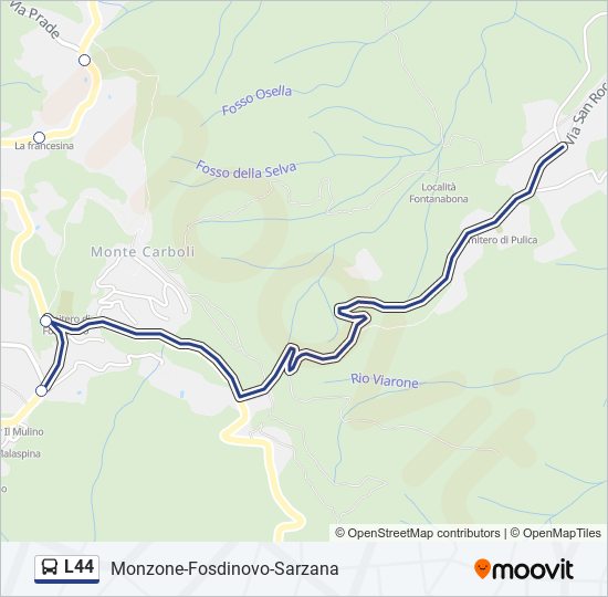 L44 bus Line Map