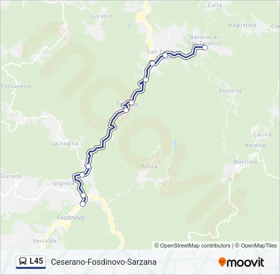 L45 Bus Line Map