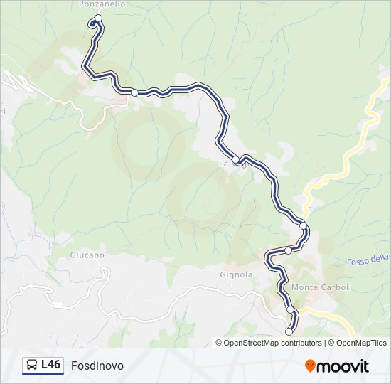 L46 bus Line Map