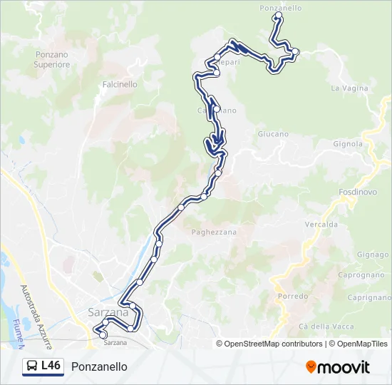 L46 Bus Line Map