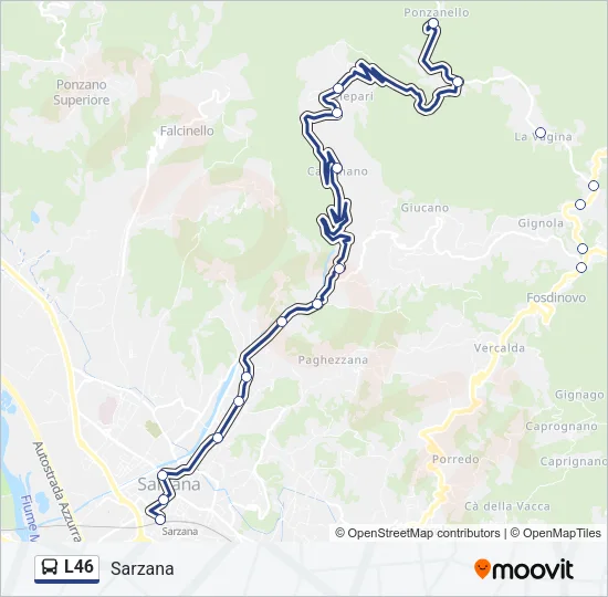 L46 Bus Line Map