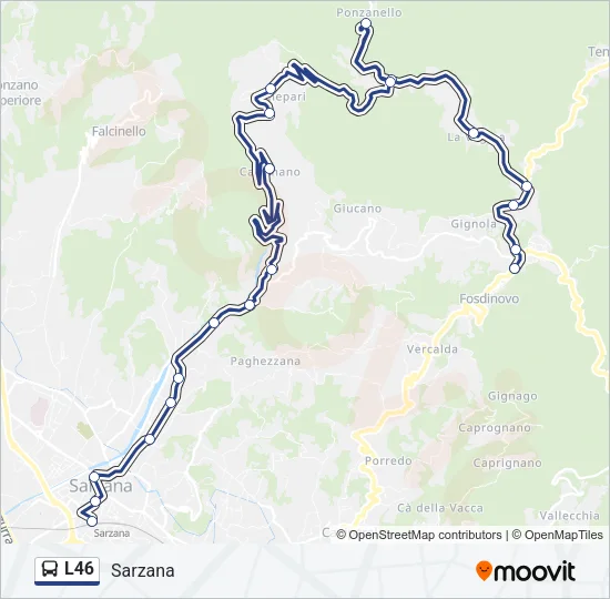 L46 Bus Line Map