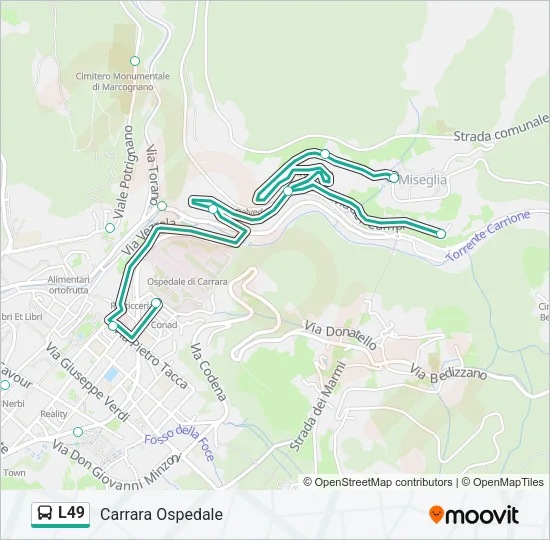 L49 Bus Line Map