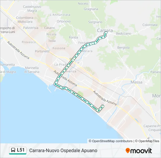 L51 Bus Line Map