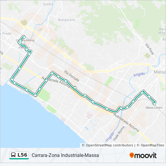 L56 bus Line Map