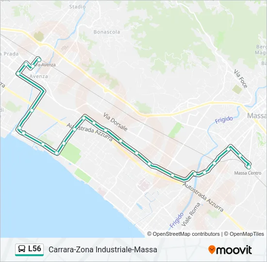 L56 Bus Line Map