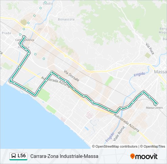 L56 Bus Line Map