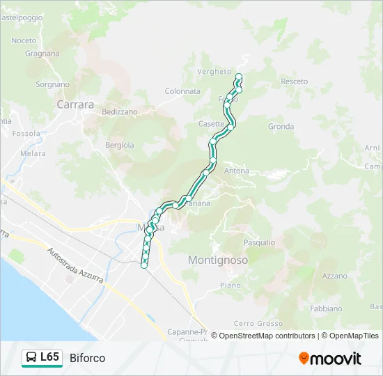 L65 Bus Line Map
