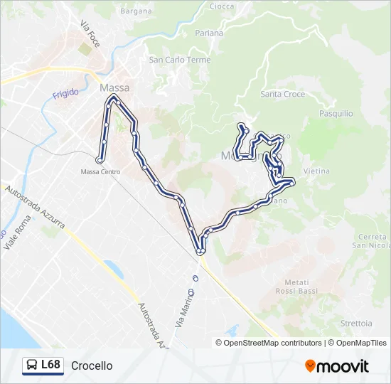 L68 Bus Line Map