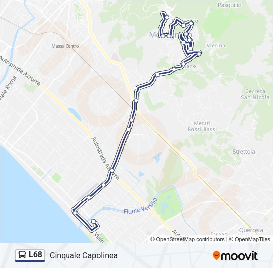 L68 Bus Line Map