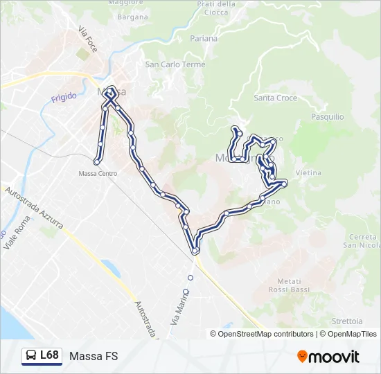 L68 Bus Line Map