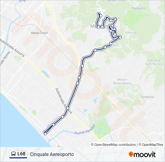 L68 Bus Line Map