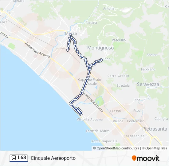 L68 Bus Line Map