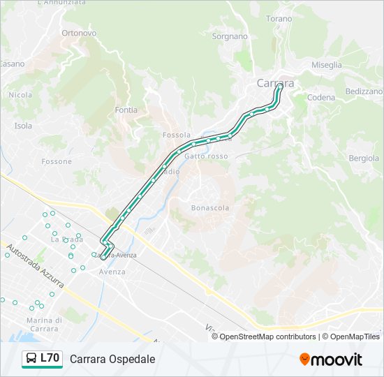 L70 bus Line Map