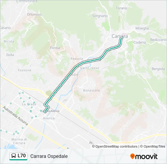 L70 Bus Line Map