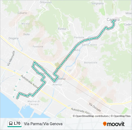 L70 Bus Line Map