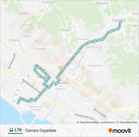L70 Bus Line Map