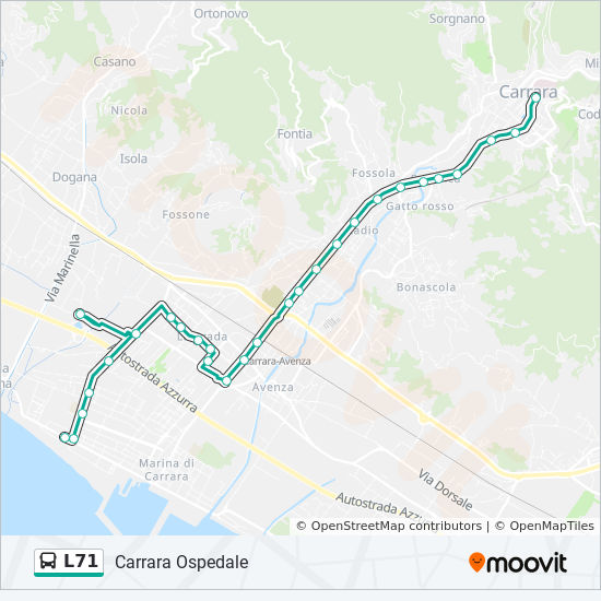 L71 bus Line Map