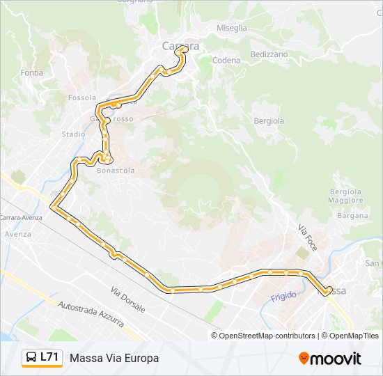 L71 Bus Line Map